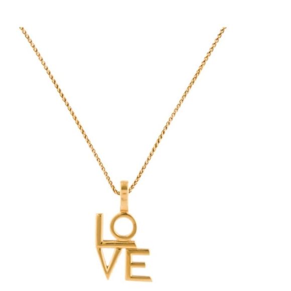 Yves Saint Laurent Jewelry - YSL SAINT LAURENT Love Pendant Necklace, NWT, Gold Tone Metal. Authentic